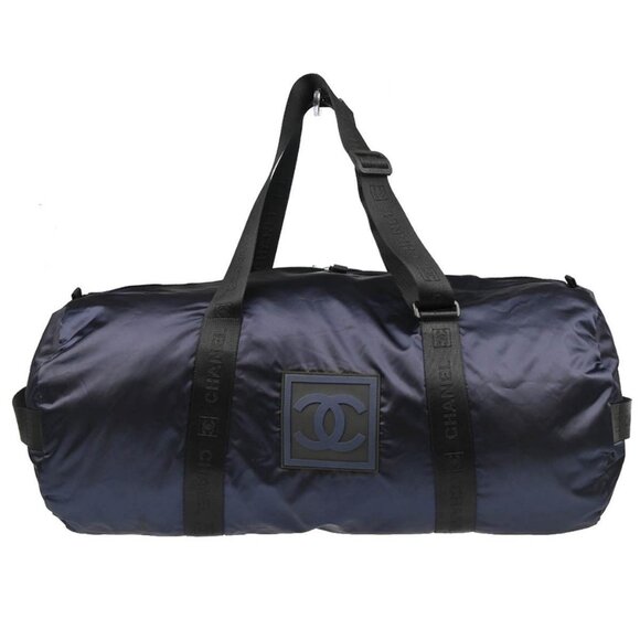 Chanel Navy Nylon Sport Line Duffle Handbag 166120 - Picture 1 of 8